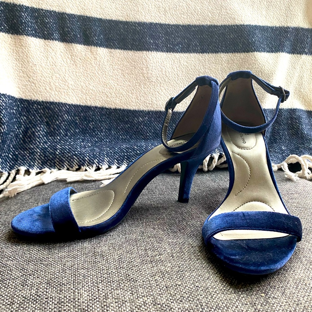 Bandolino Blue Velvet Stiletto Heels